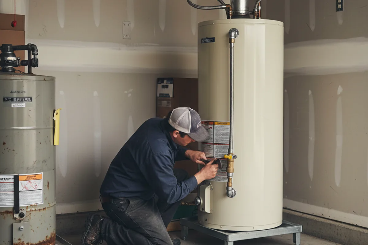 Water heater and shutoff valve replacement in Southold